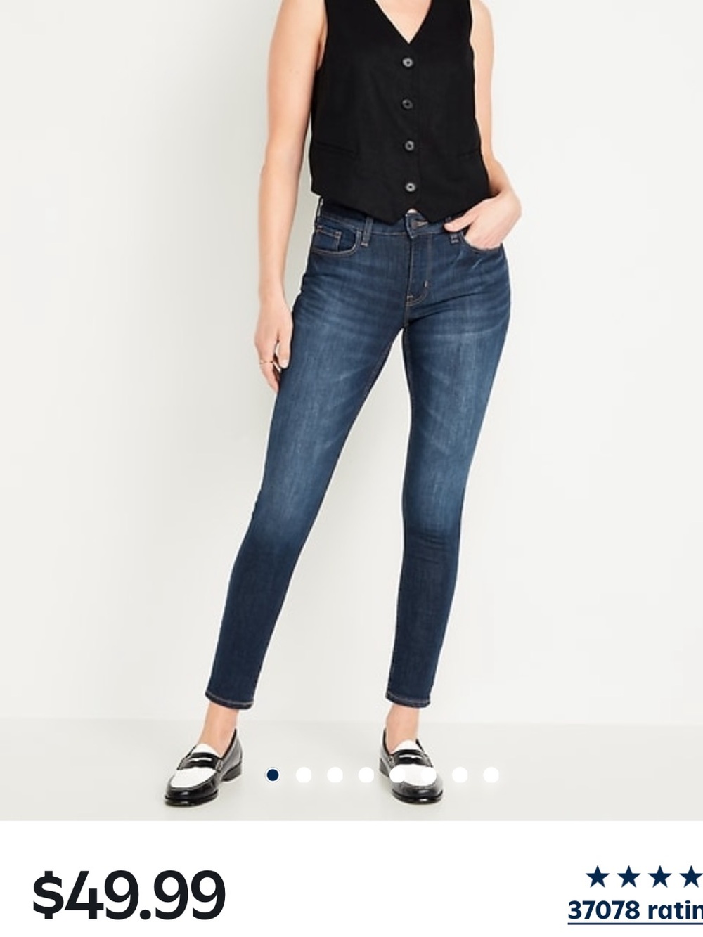 Old Navy mid rise, super skinny ankle rockstar